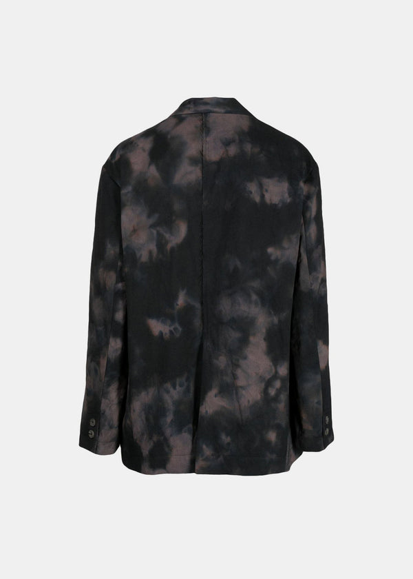 Song For The Mute Black Tie-Dye Single-Breasted Blazer - NOBLEMARS