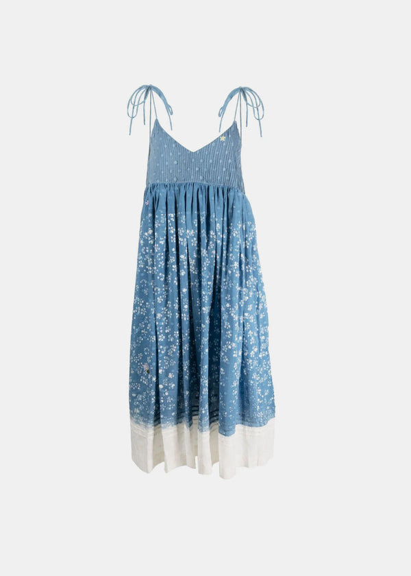 Story Mfg. Blue Daisy A-Line Dress - NOBLEMARS