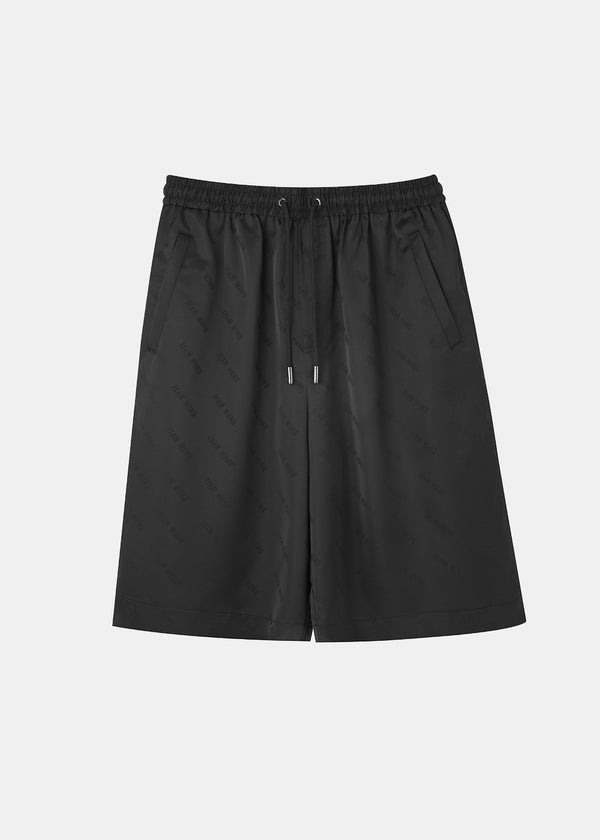 Team Wang Black Monogram Shorts - NOBLEMARS