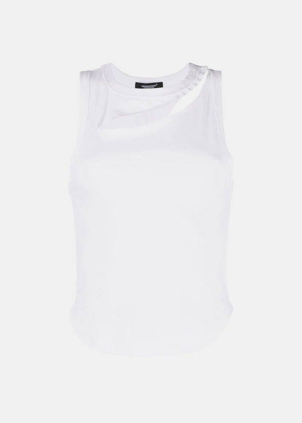 Undercover White Cut-Out Tank Top - NOBLEMARS