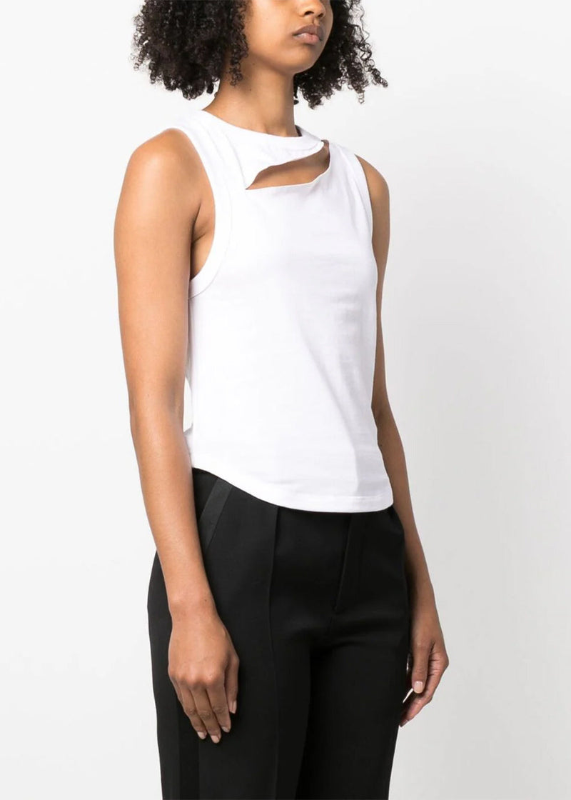 Undercover White Cut-Out Tank Top - NOBLEMARS