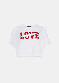 Undercover White Slogan-Print Cut-Out T-Shirts - NOBLEMARS