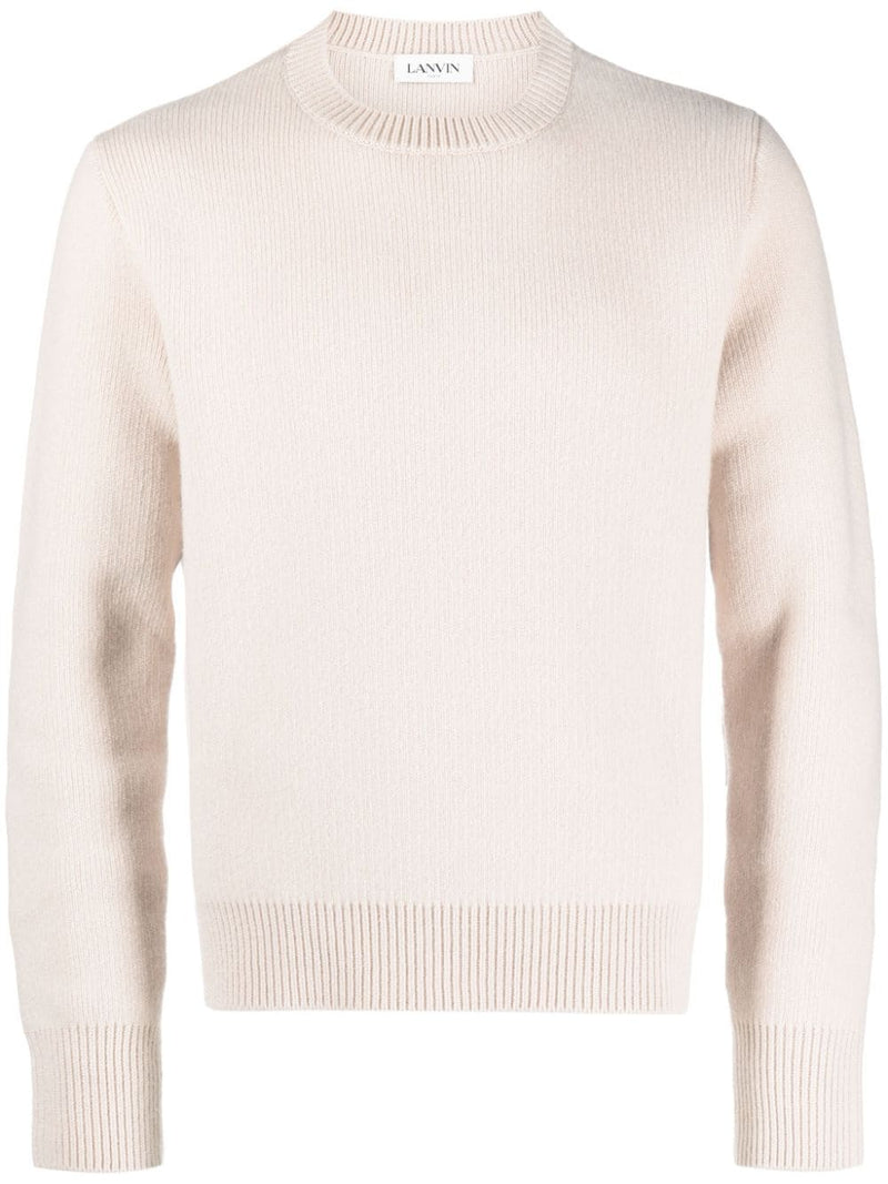 LANVIN MEN FITTED CREWNECK IN MIX CASHMERE - NOBLEMARS