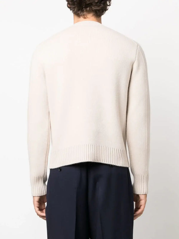 LANVIN MEN FITTED CREWNECK IN MIX CASHMERE - NOBLEMARS